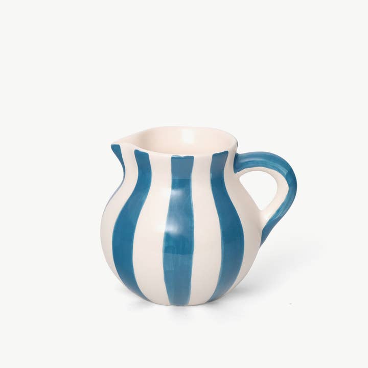 Casa Atlântica - Wholesale Jug - Striped multicolored painted ceramic jug