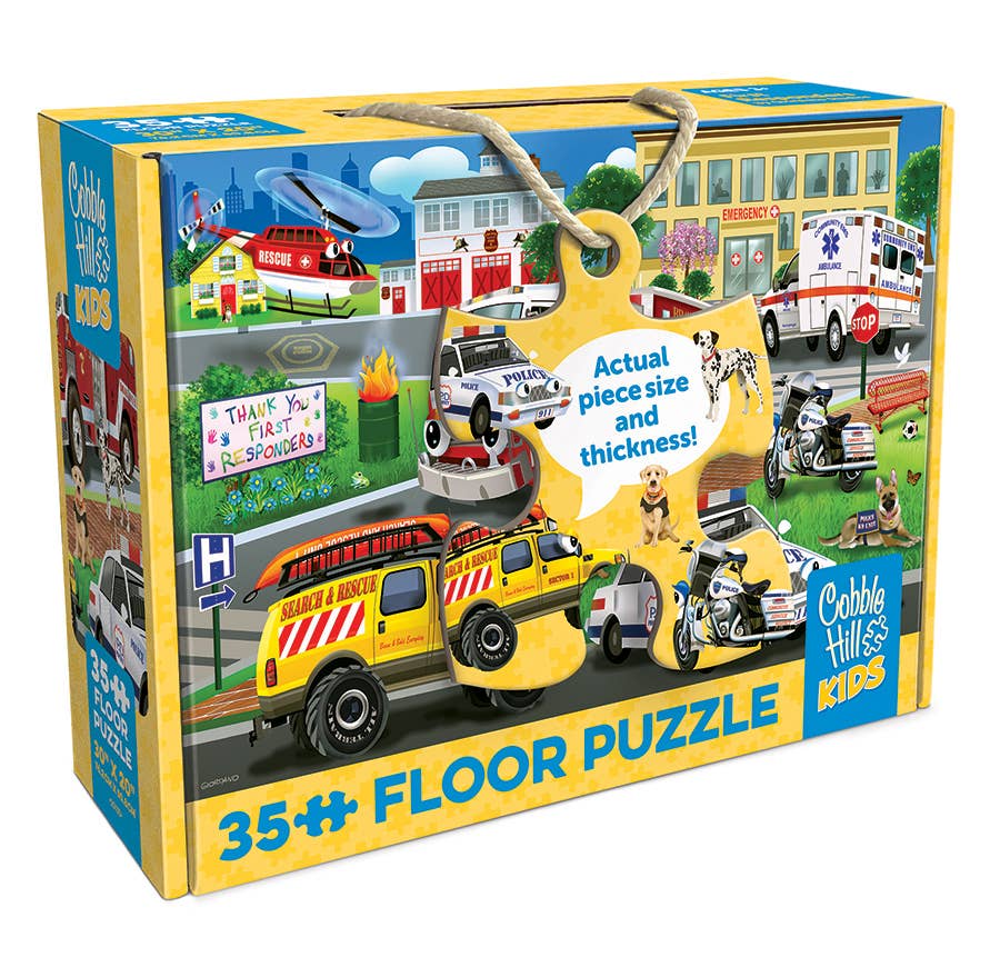 Outset Games and Cobble Hill Puzzles - Wholesale Puzzle - Kids - First Responders (35pc) Floor Puzzle - Ages 3+2
