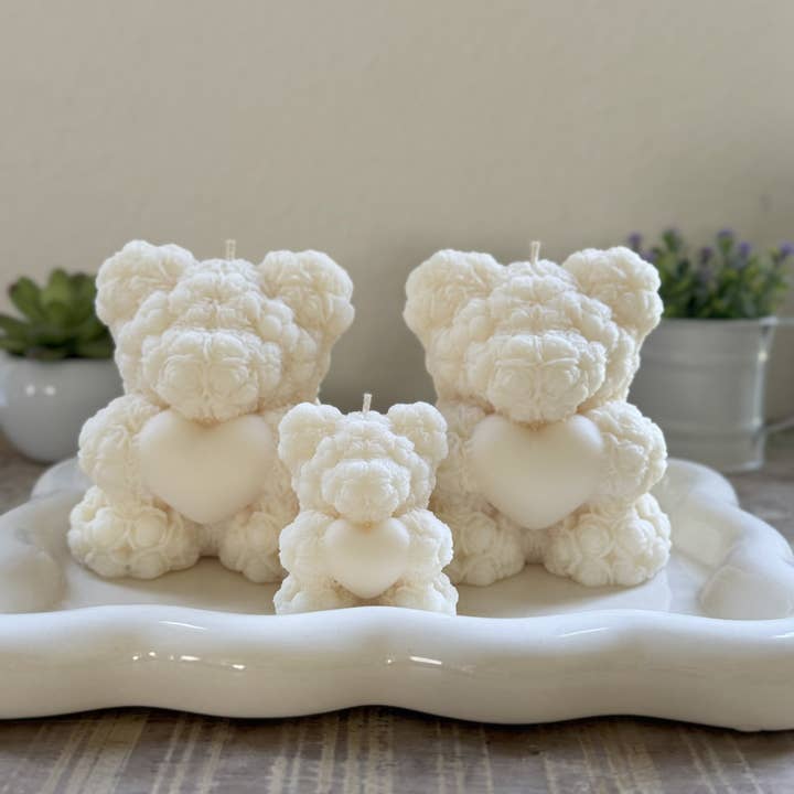 Teddy Bear Rose Candle, Valentine's Day, Bear Candle, Gifts for wholesale by Dolce Cuore Candles