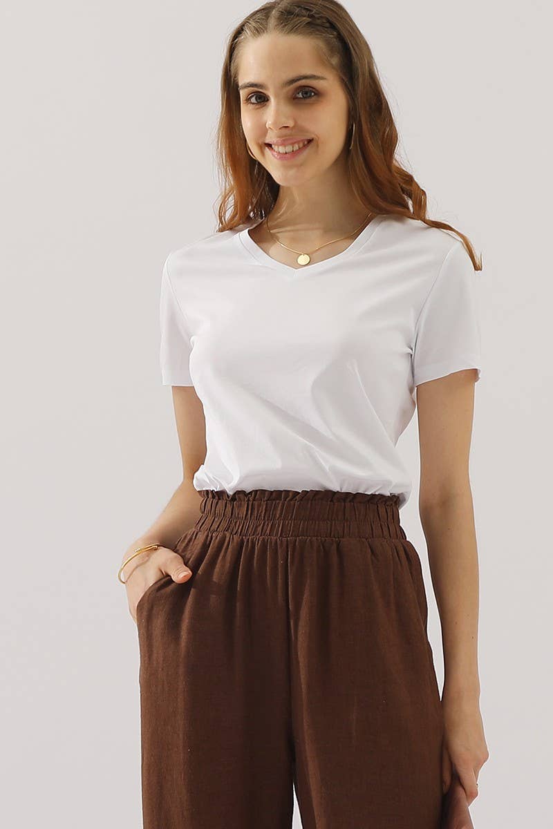 NINEXIS - Wholesale Pants - Women's - CWBLP416_EASY PULL ON LINEN CAPRIS PANTS WITH SIDE POCKET12