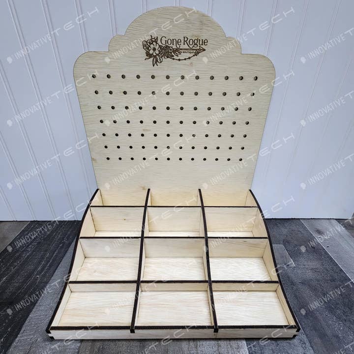 Retail display for products w/ Pegboard Option for wholesale by The Innovative Tech
