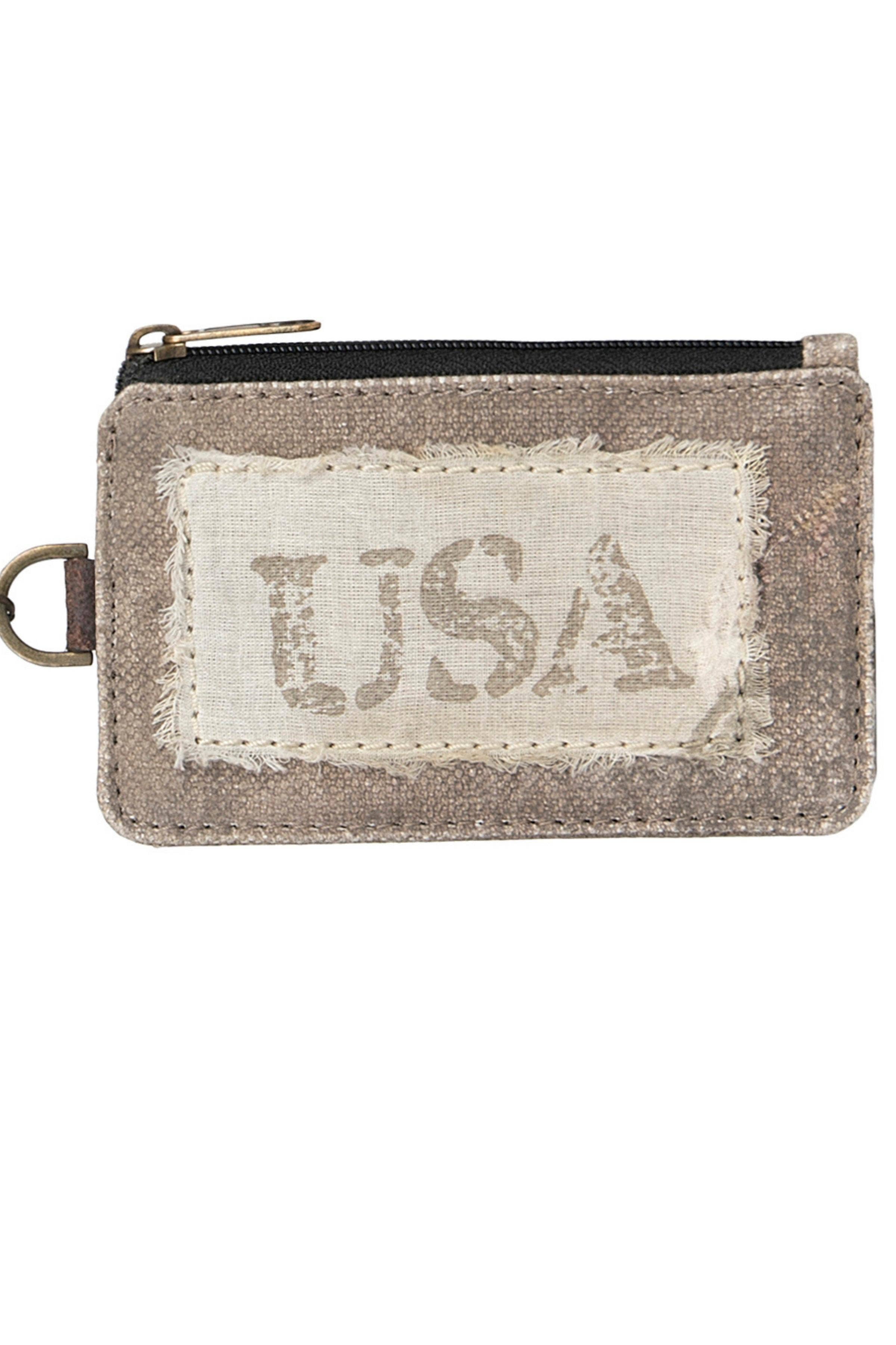 Mona B. - Wholesale Pouch - Women's - Atlas Up-Cycled Canvas ID Pouch with Keychain2