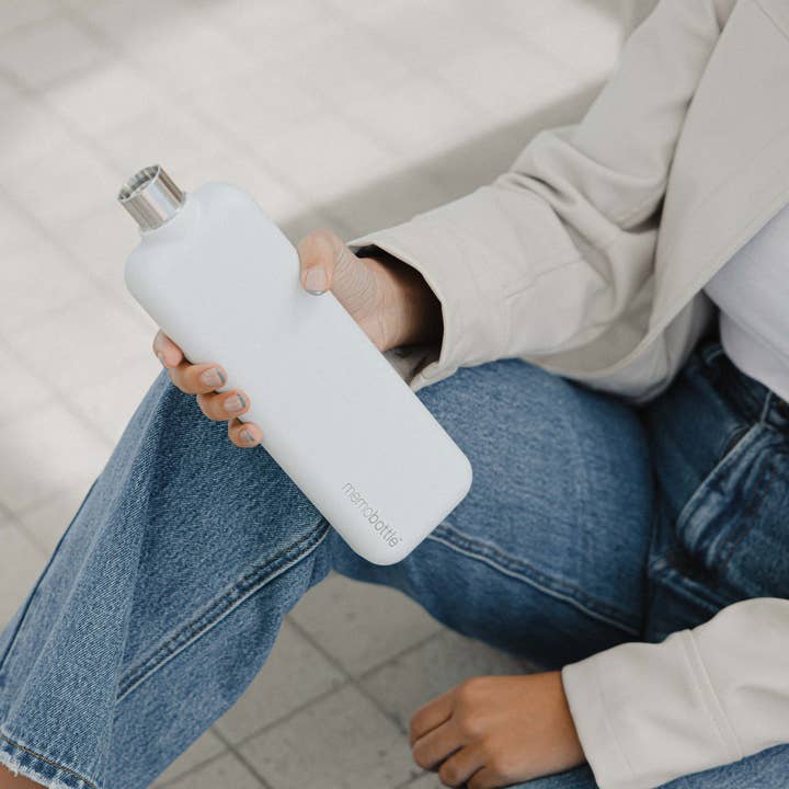 memobottle - Wholesale Water Bottle - Slim memobottle (Stainless Steel) - White2