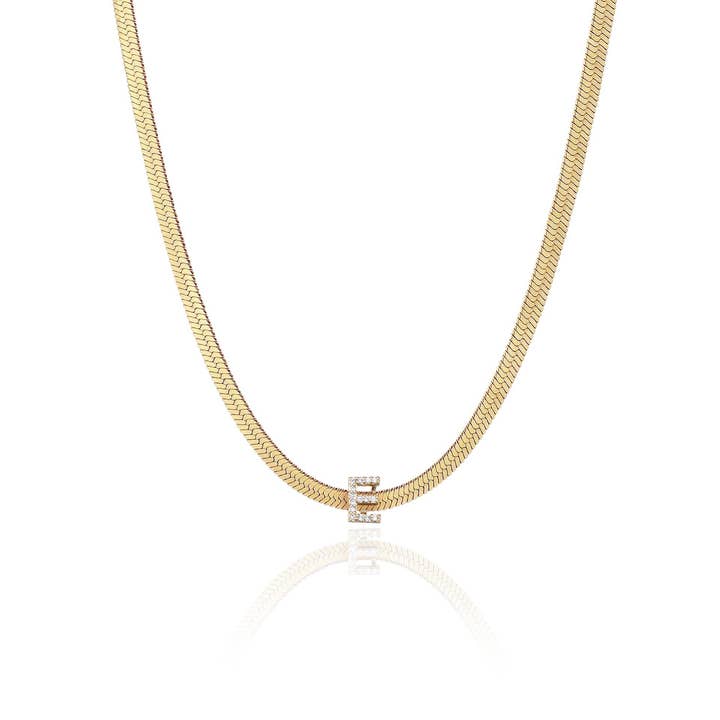 Ettika - Wholesale Pendant/Charm Necklace - Initial Herringbone Necklace10