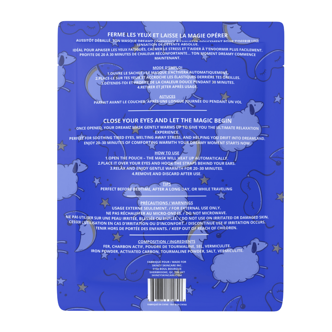 Skinzy skincare - Wholesale Sleep/Eye Mask - DREAMZ – Warming sleeping mask2