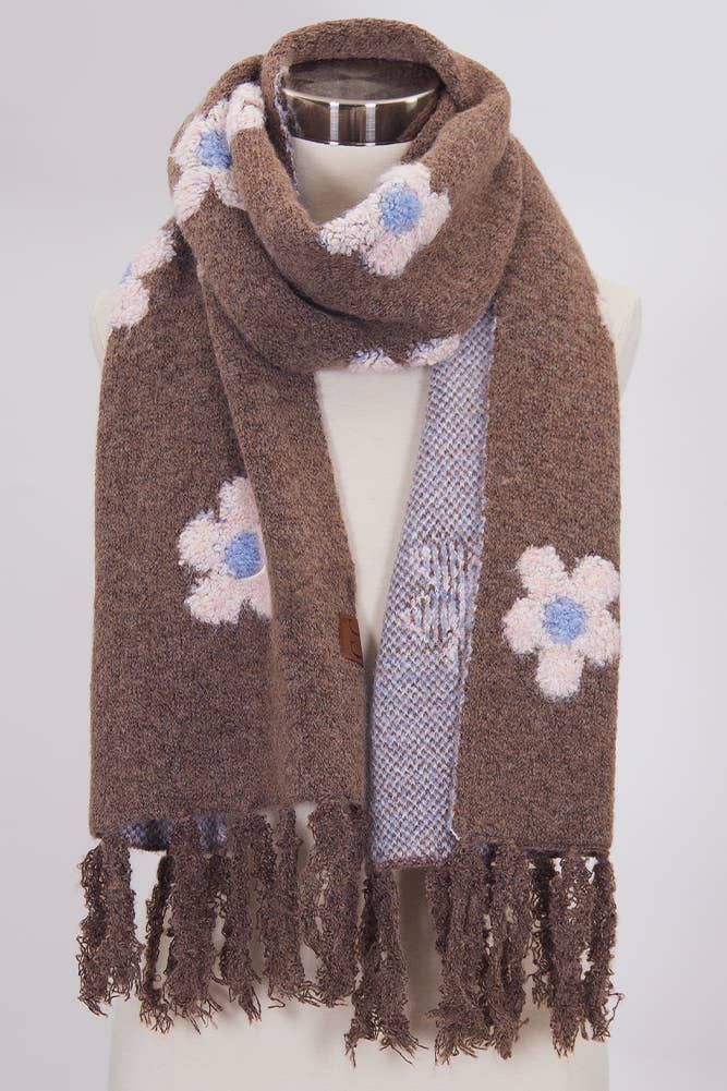 Hana - Wholesale Scarf - Women's - C.C Daisy Pattern Scarf16