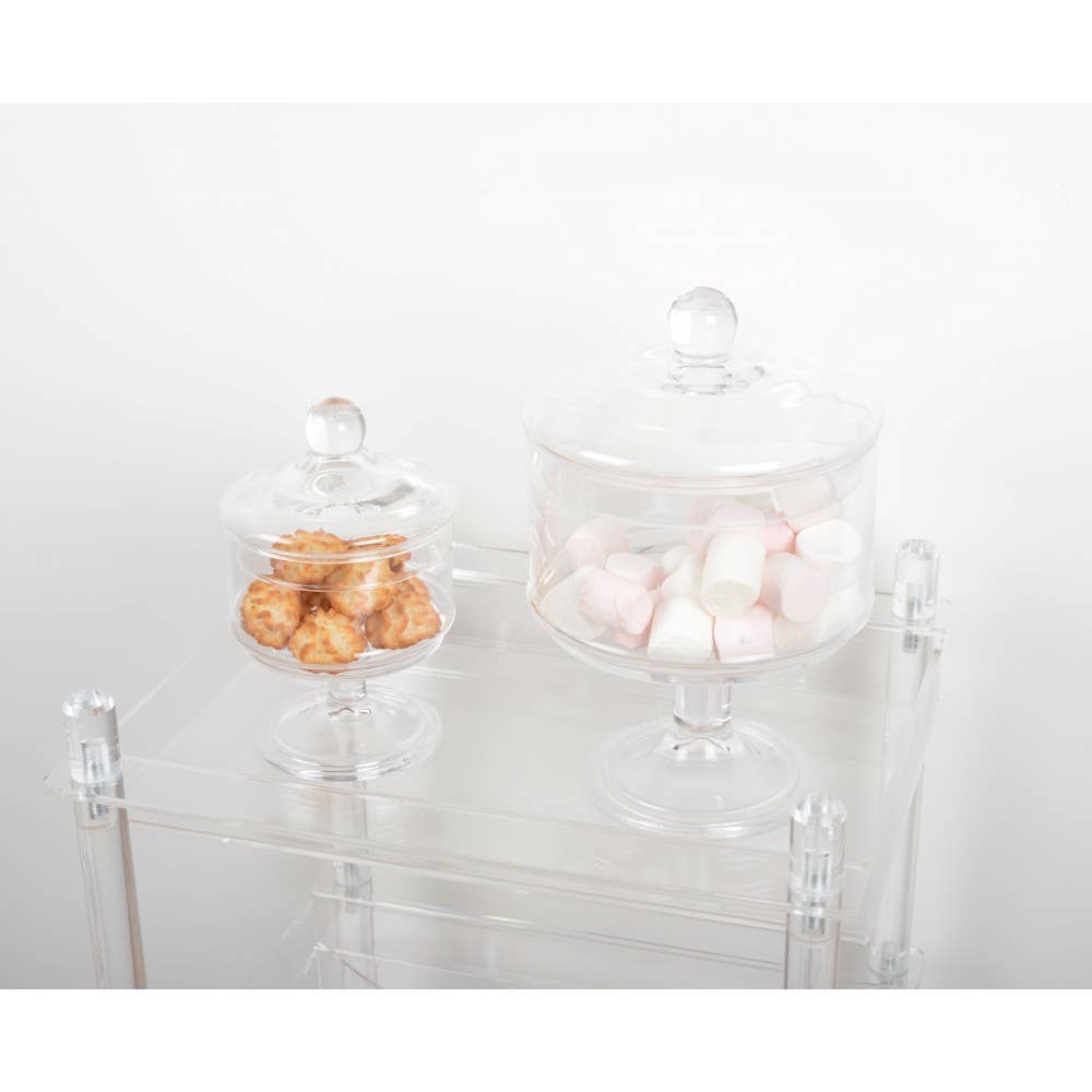 AULICA - Wholesale Jar - Glass pedestal candy jar 17x17x29cm2