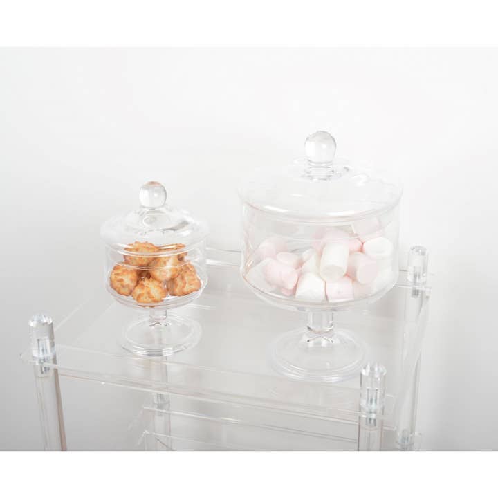 AULICA - Wholesale Jar - Glass pedestal candy jar 17x17x29cm2