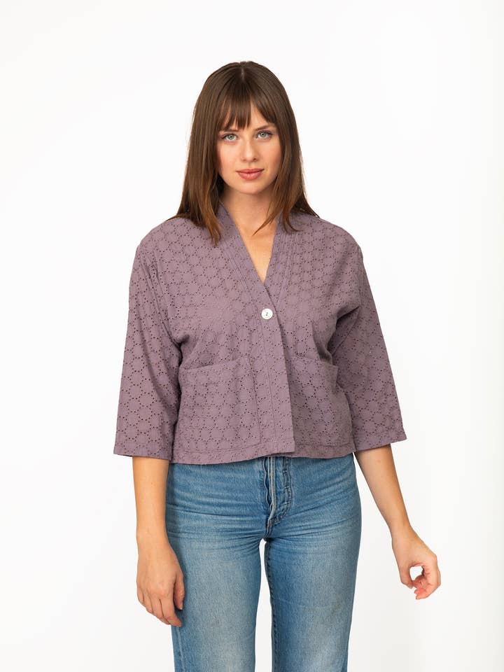 Casaco de Cesto com Ilhós por atacado de Cameo