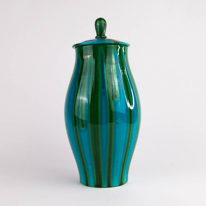 16" Akilma Boll Box Blue/Green for wholesale by SaleenArt USA