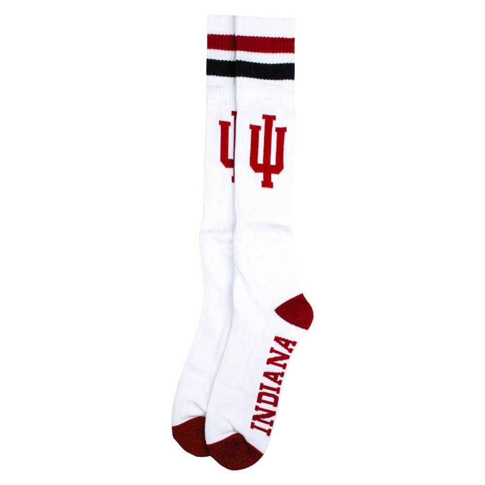 Donegal Bay - Wholesale Socks - Unisex - Indiana Hoosiers White Tube Socks0