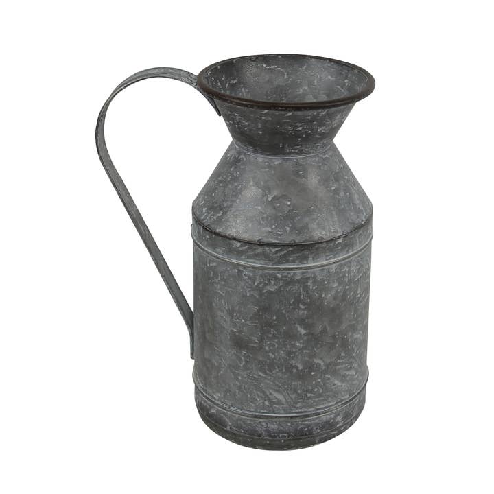 Cheungs Home Decor - Wholesale Decorative Tabletop Object - Roslind Gray Wash Metal Milk Jug Decor