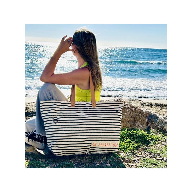 Casa Natura Design SL - Wholesale Tote Bag - Women's - Large Rectangular Bag with Leather Handle and Zipper - ZEB SKYLAR7