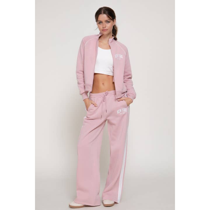 ITSSY - Wholesale Activewear Set - Women's - Side Striped Jacket and Track Pants Set1