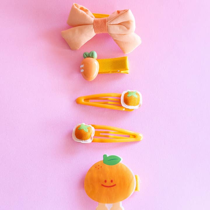 Eggy Cakes – Clips para cabelo - Criança por atacado – Conjunto Clementine com Laço Fofo2