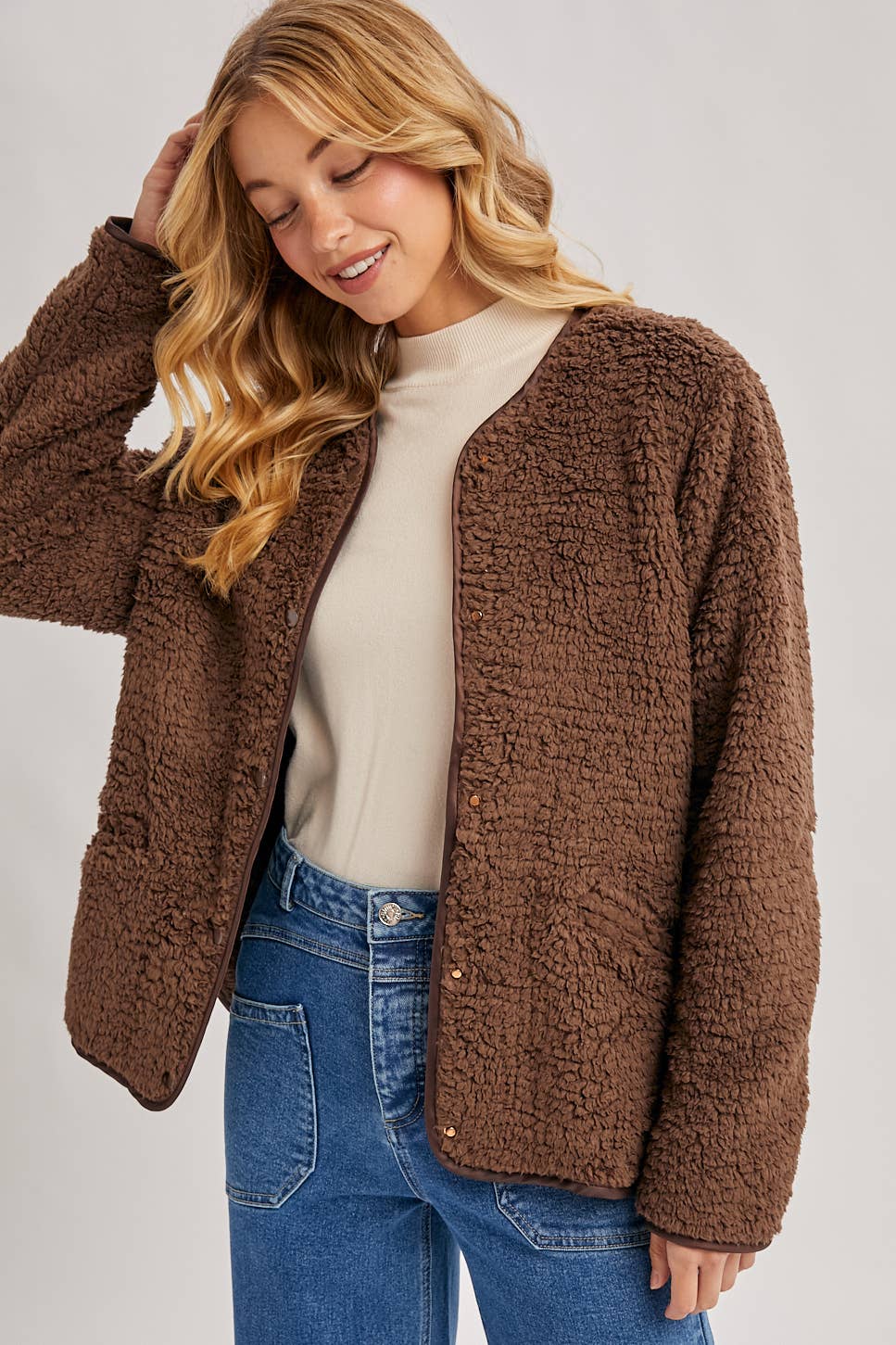 Bluivy - Wholesale Jacket - Women's - SHERPA ADJUSTABLE HOODED JACKET20