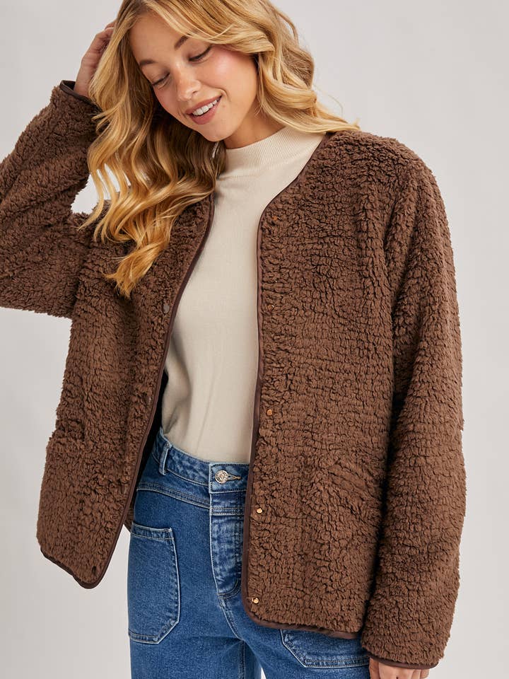 Bluivy - Wholesale Jacket - Women's - SHERPA ADJUSTABLE HOODED JACKET20