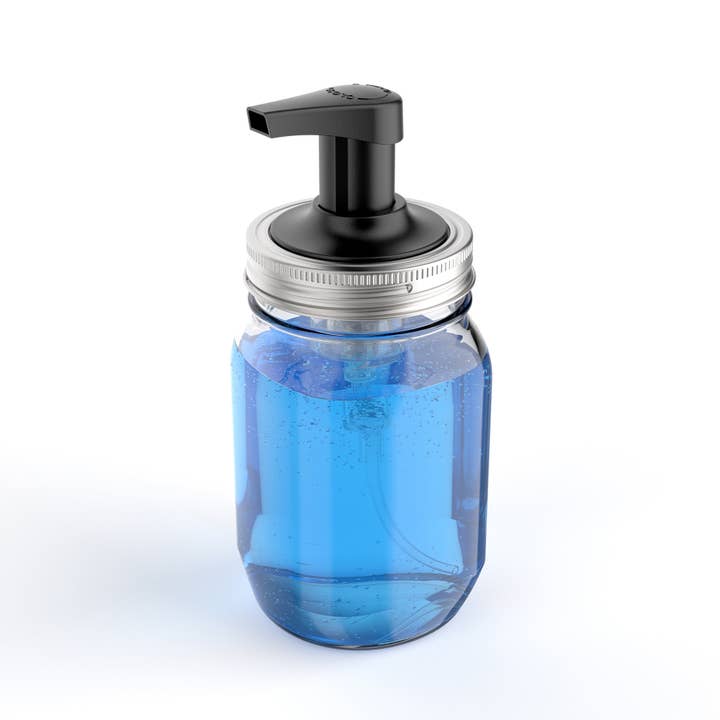 Fox Run Brands - Wholesale Soap Dispenser - Jarware Black Foaming Soap Dispenser Lid, Regular Mouth