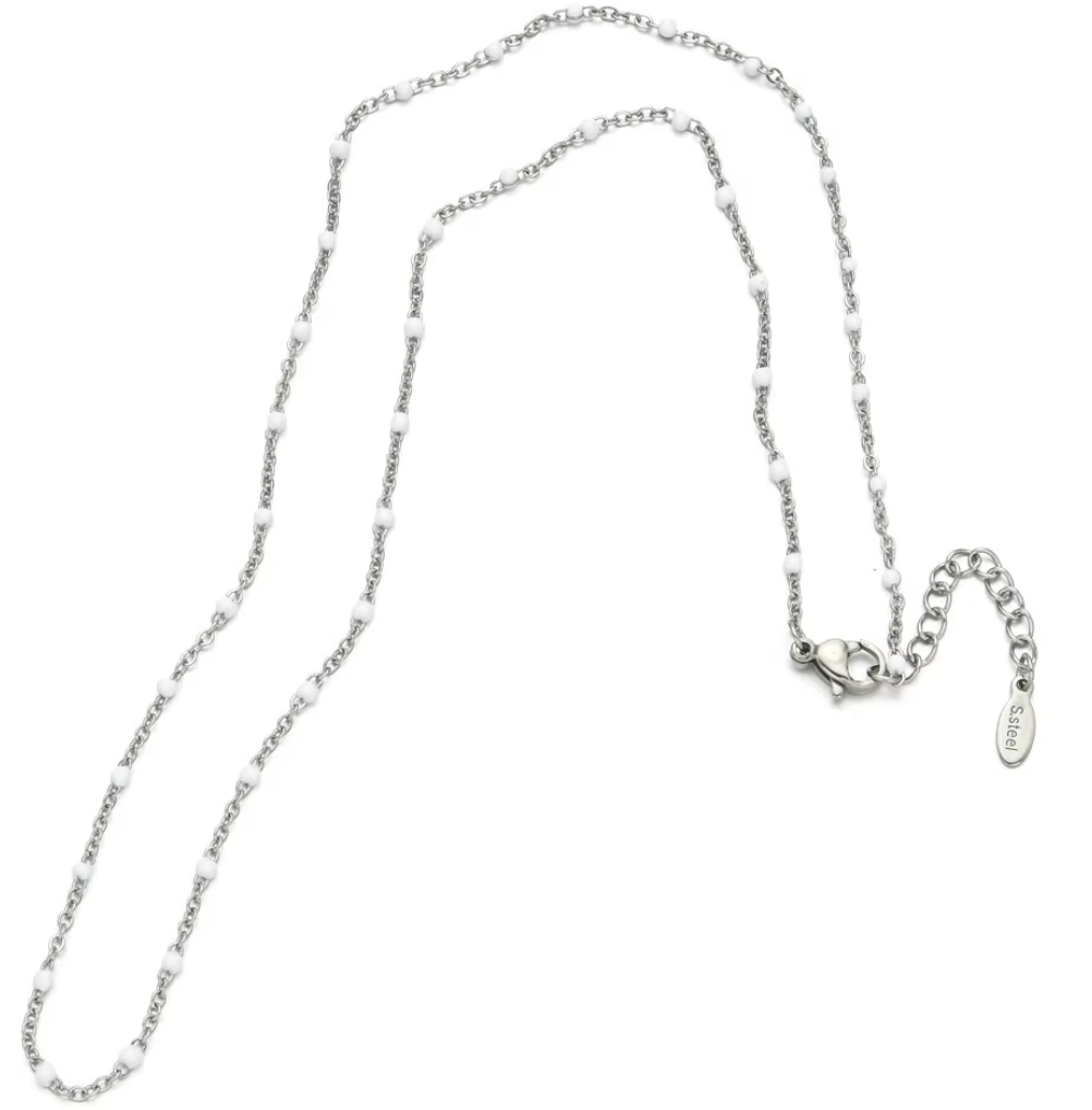 HoopLa - Wholesale Link & Chain Necklace - Candy Chain Enamel Steel Chain Necklace8