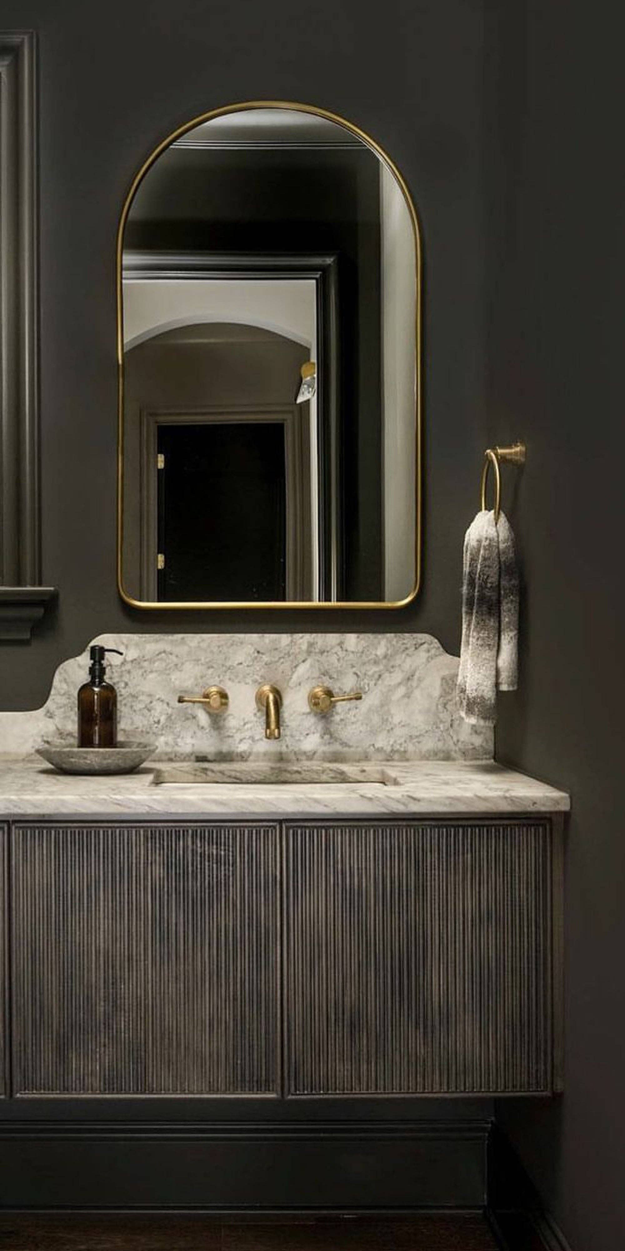 Palmeraies - Wholesale Wall Mirror - Arched Brass Mirror - Arch Unlacquered Brass Mirror6