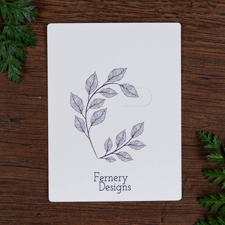 Fernery Designs - Wholesale Jewelry Stand & Display - Custom Printed Hoop Earring Display Cards with flaps & holes2