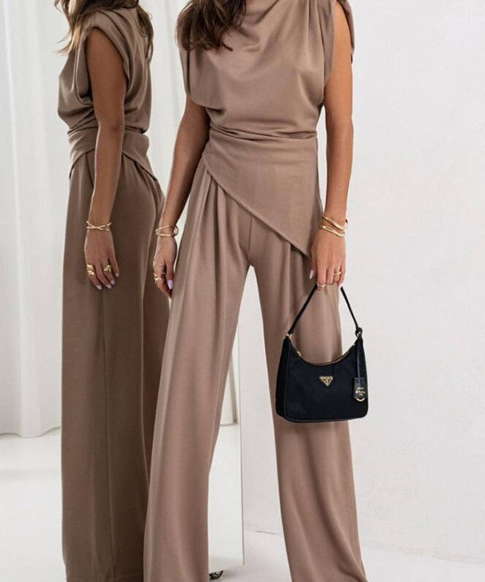 Aria Romance – wholesale Kostymset – Dam – Asymmetrisk krage blazer-set9