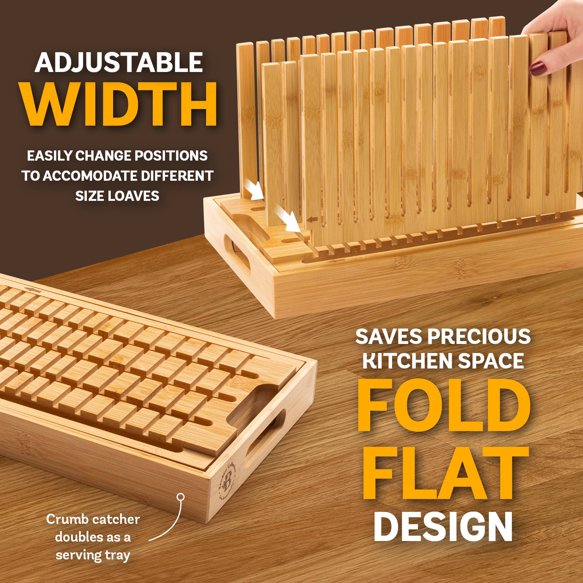 Bambusi - Wholesale Bread Mix - Adjustable Bamboo Bread Slicer for Homemade Loaves5