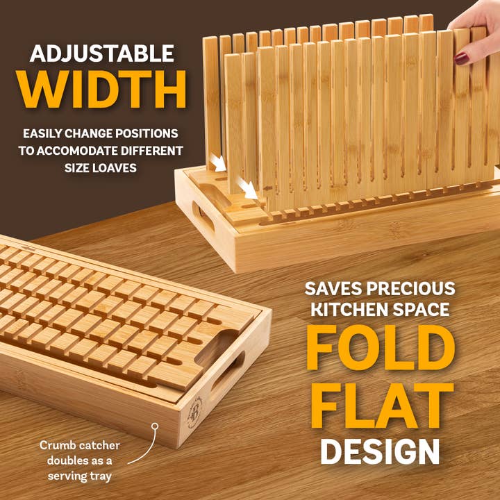 Bambusi - Wholesale Bread Mix - Adjustable Bamboo Bread Slicer for Homemade Loaves5
