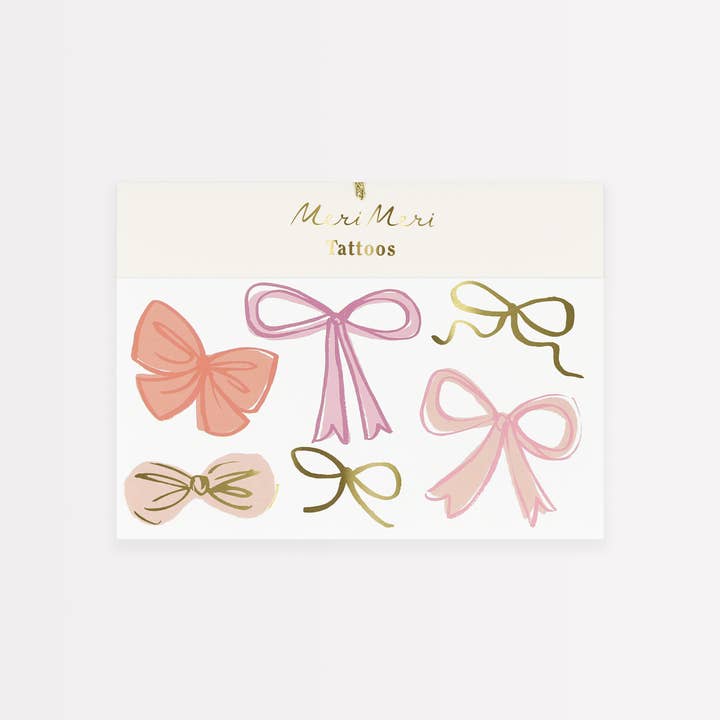 Bow Temporary Tattoos for wholesale by Meri Meri
