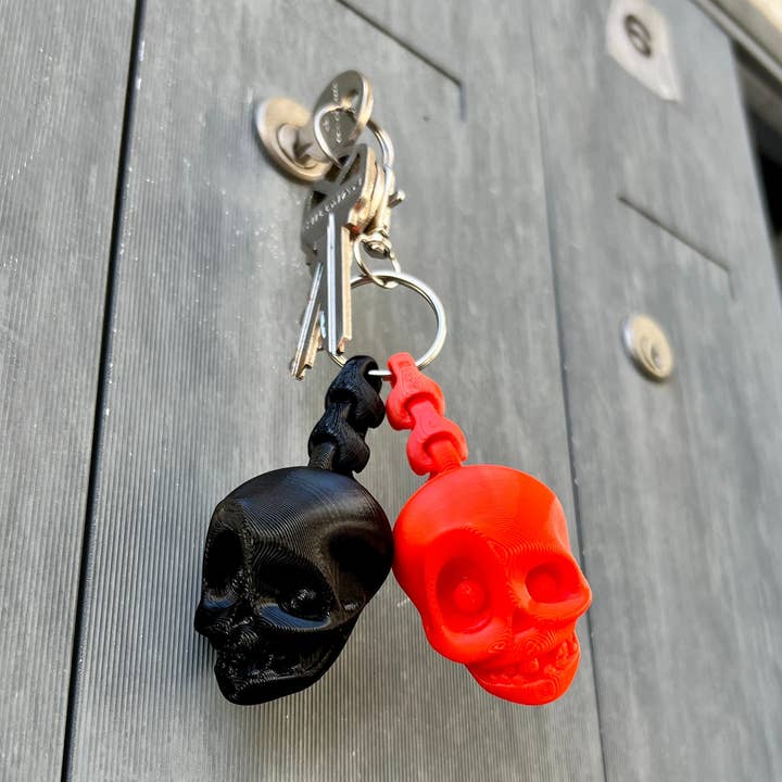 Llavero con forma de calavera Flexi Spine impreso en 3D con para venta al por mayor de NumanPrints
