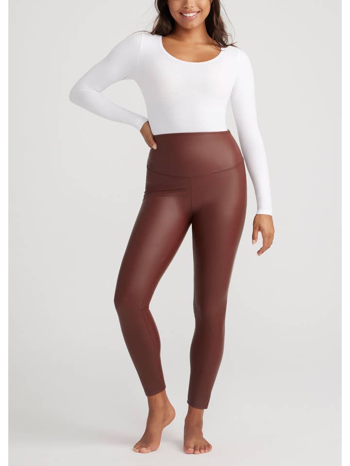 Java Faux Leather Shaping Legging for wholesale on Faire