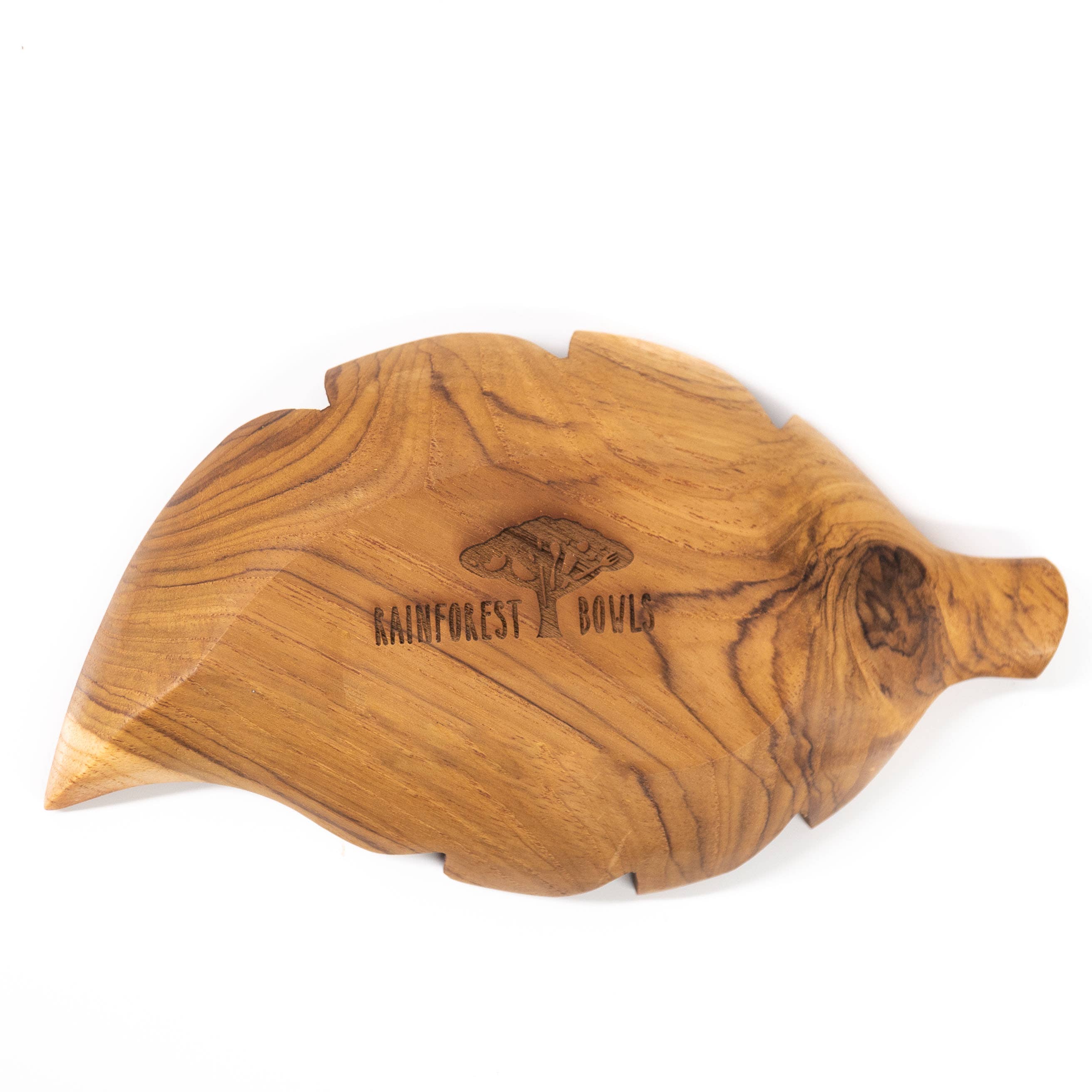 Rainforest Bowls - Wholesale Bowl - Leaf Teak Wood Plate4