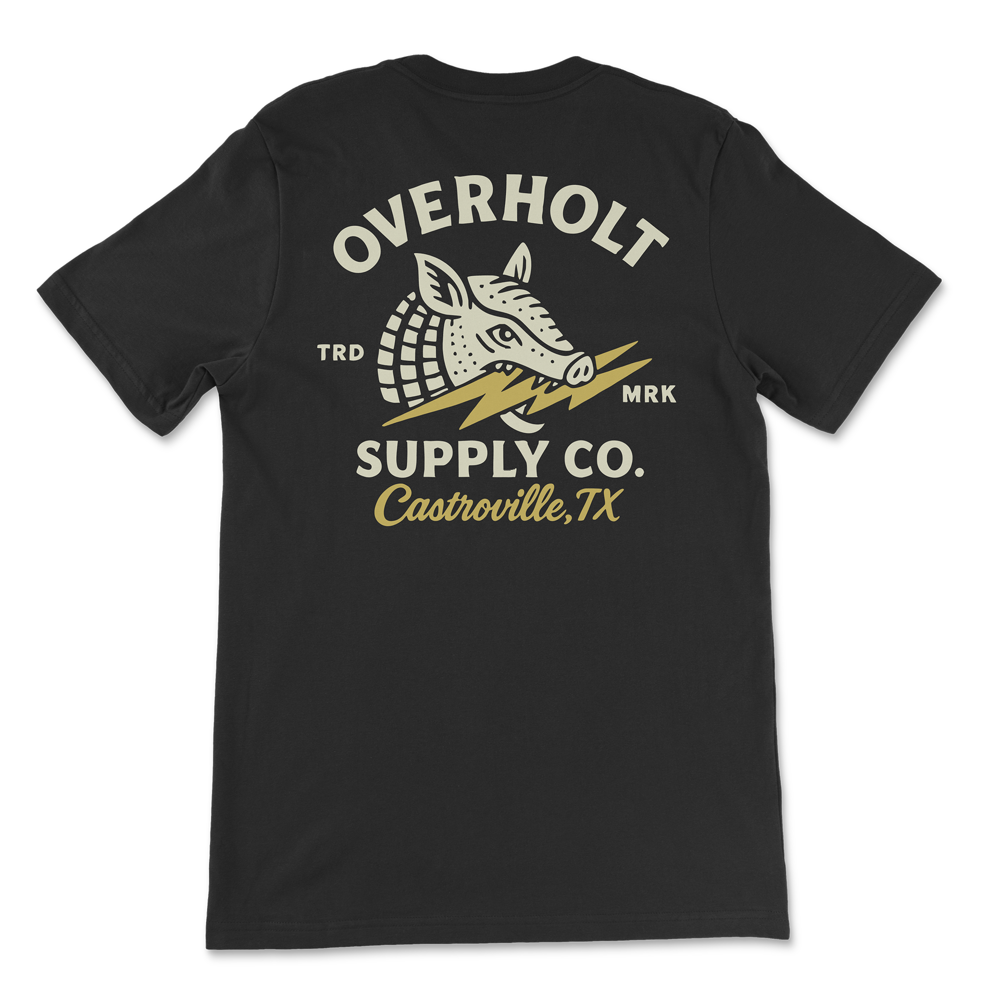 Overholt Supply Co. - Wholesale Screen Printed T-Shirt - Unisex - OSC-108 "Lightning Dillo" T-Shirt0