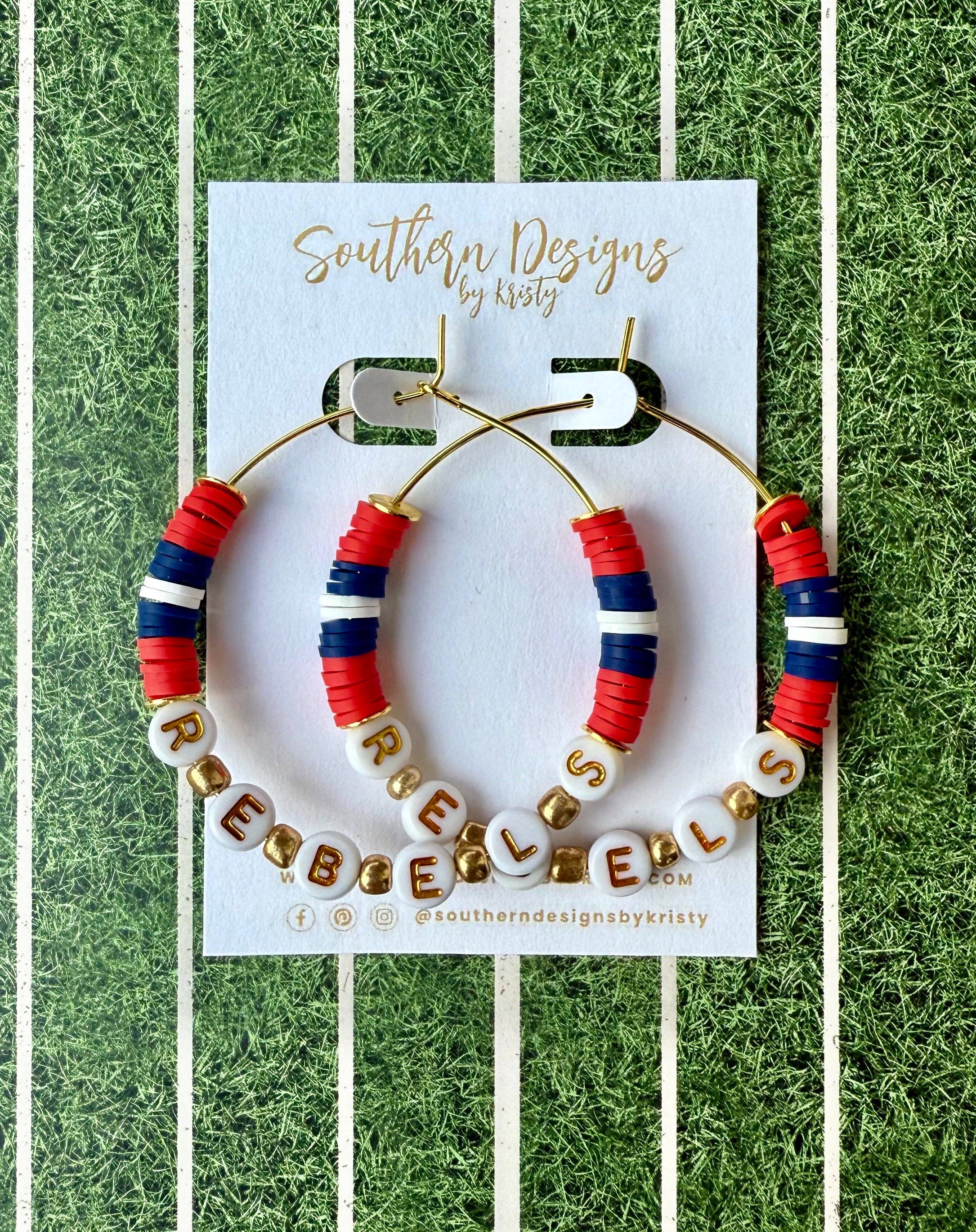 Southern Designs by Kristy - Vendita all'ingrosso Orecchini a cerchio - Squadra Hoops