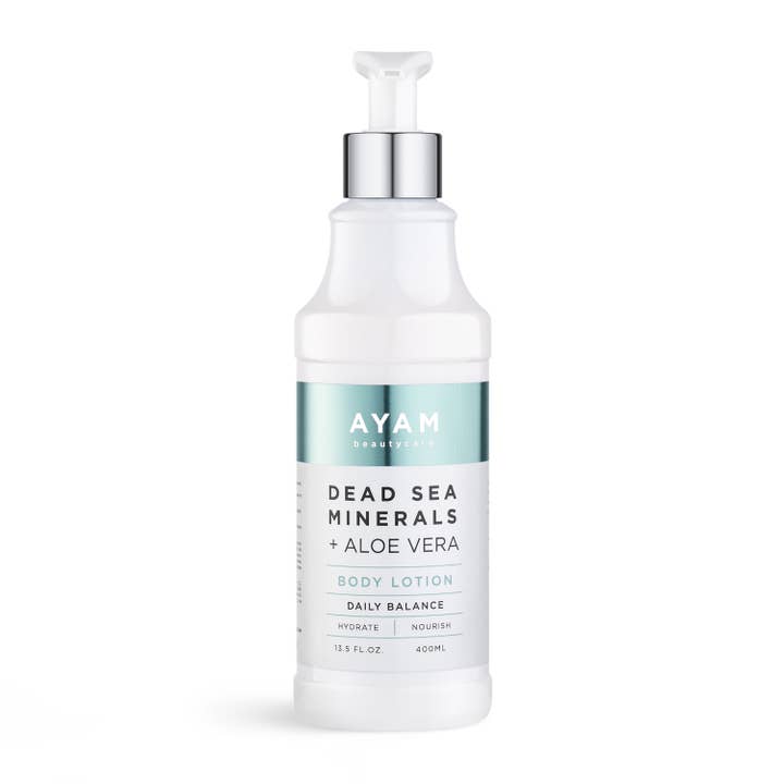 Lotion pour le corps AYAM Dead Sea Minerals + Aloe Vera pour la vente par Ayam Beauty Care