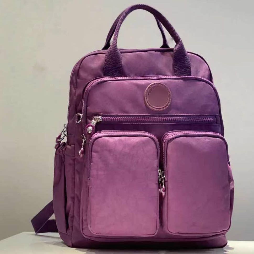 wandf – Mochila - Mulher por atacado – Mochila de Viagem em Nylon Leve com Múltiplos Bolsos e Alça de Ombro13