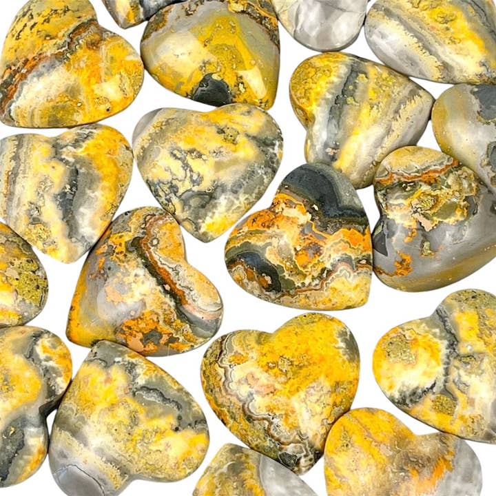 Quasar Gems USA - Wholesale Spiritual Stone/Crystal - Bumble Bee Jasper Hearts Small0
