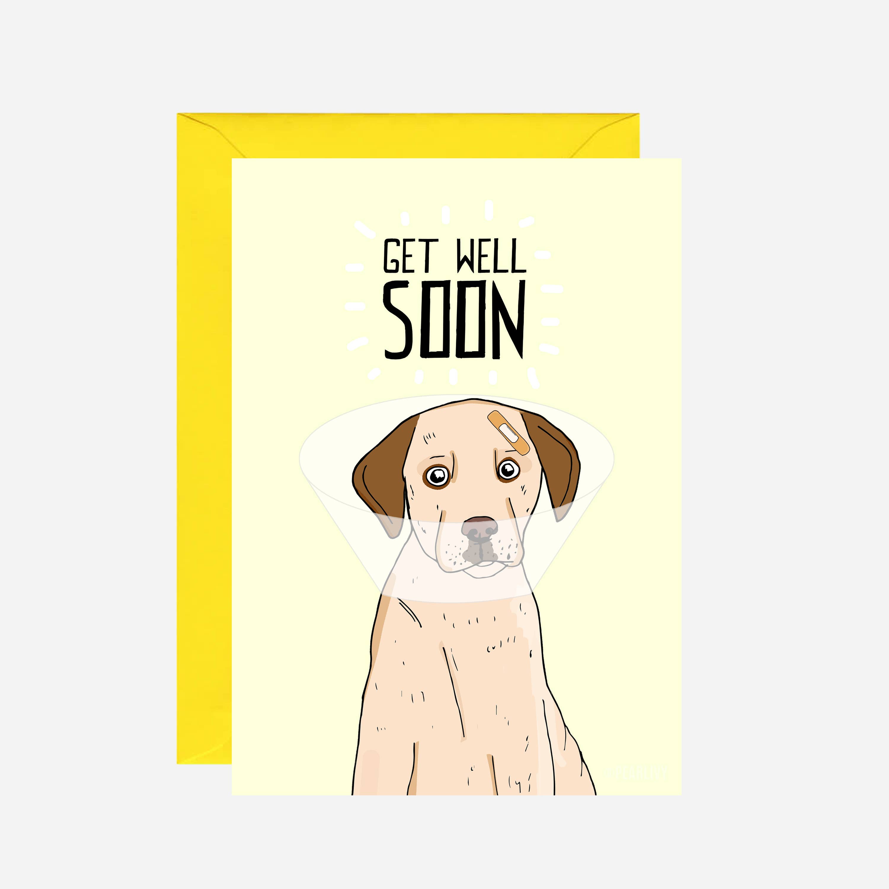 Pearl Ivy - Wholesale Get Well Card - Get Well Soon Dog Card