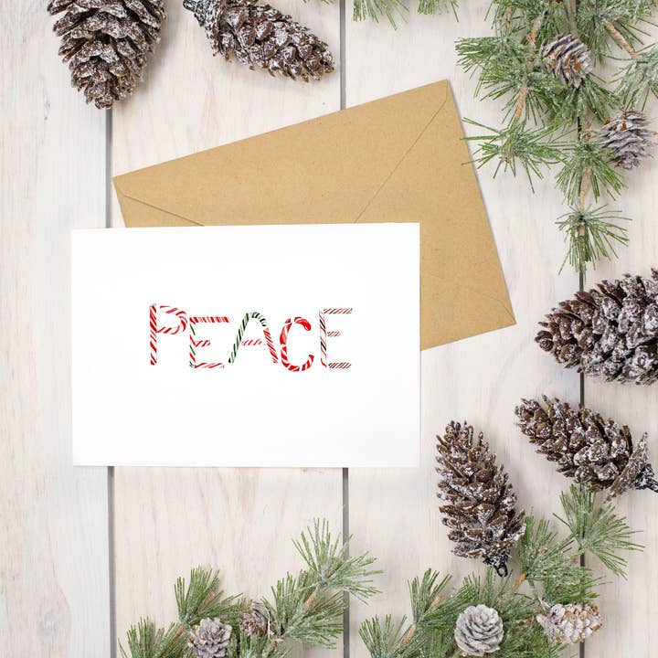 Candy Cane "FRED" Julekort - 100% Genbrugspapir for engroshandel hos Chandler Strange Art