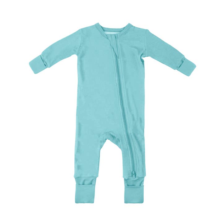Pijamas de Bambu para Bebé c/ DreamCuffs® - Verde Marinho por atacado de Dreamland Baby