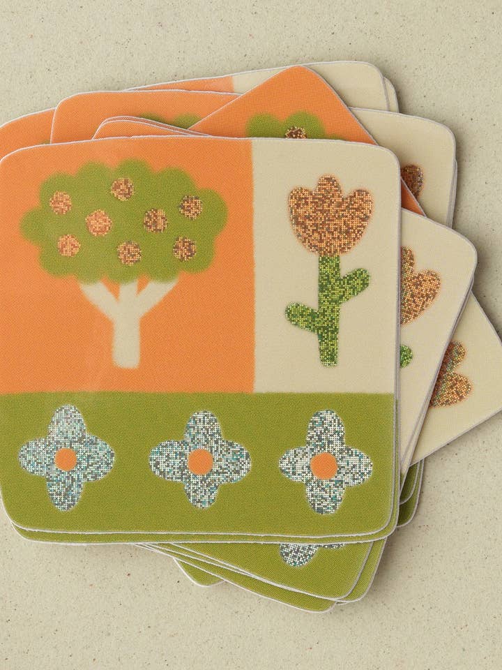 Garden Patch Holographic Sticker for wholesale by Claire Paul