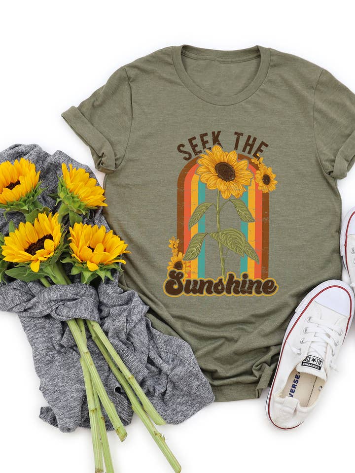 Seek the Sunshine Shirts for wholesale by Vazzie Tees