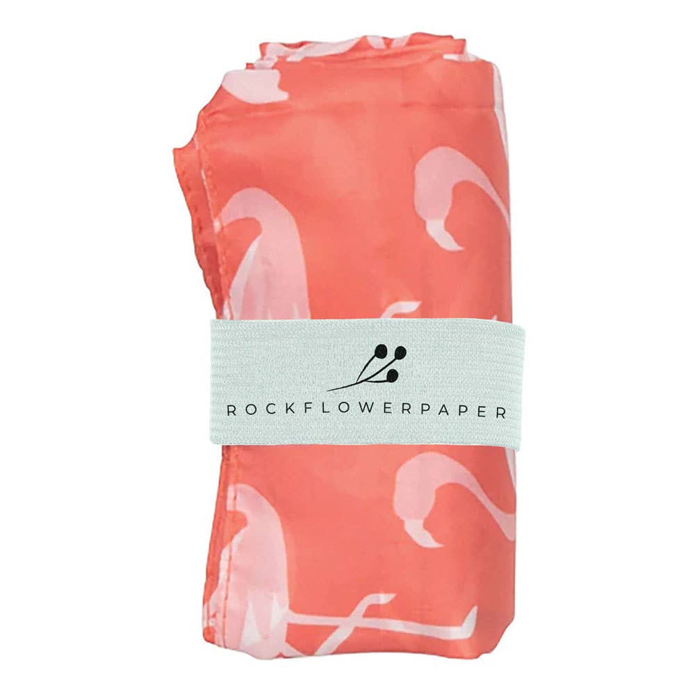 rockflowerpaper - Wholesale Grocery/Shopping Bag - Pink Flamingos blu Reusable Shopping Bag2