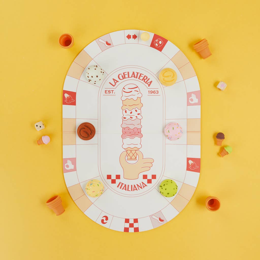 Balvi - Vente Jeux de société - Jeu de société La Gelateria avec plateau carton et éléments en plastique8