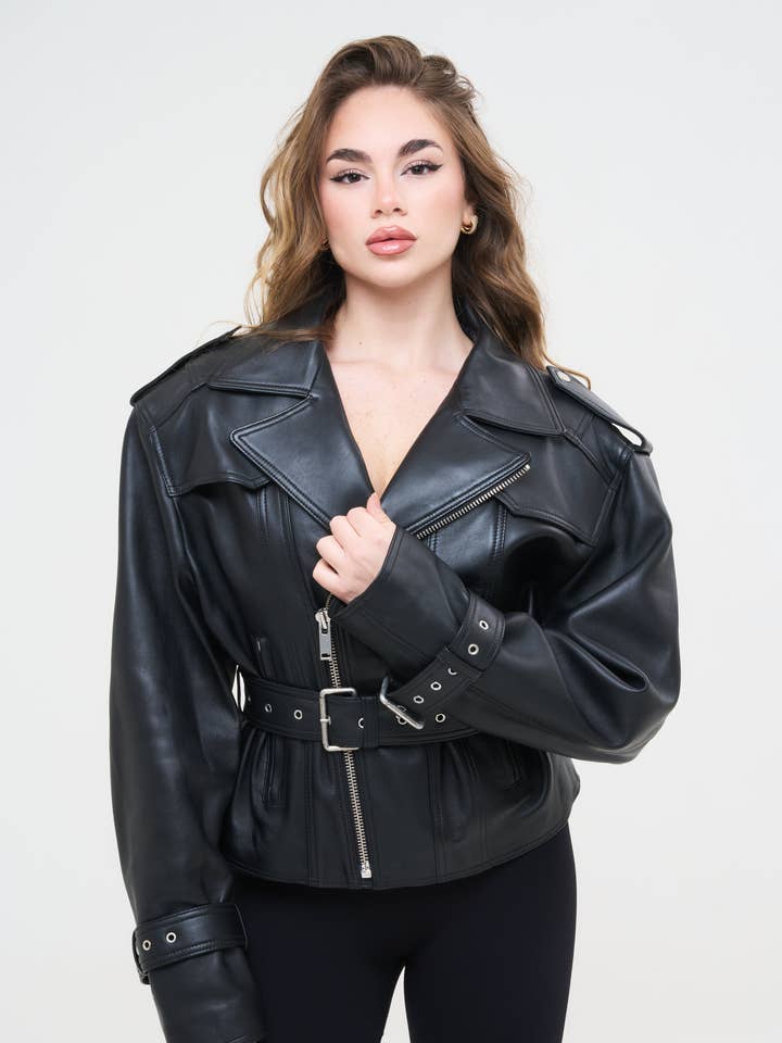 VINTAGE-EFFEKT BLAZER MIT NIETEN für den Großhandel von LAB22