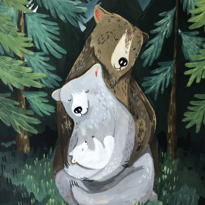 Canyon & Cove Art - Wholesale Art Print - Night Forest Print (w/words)3