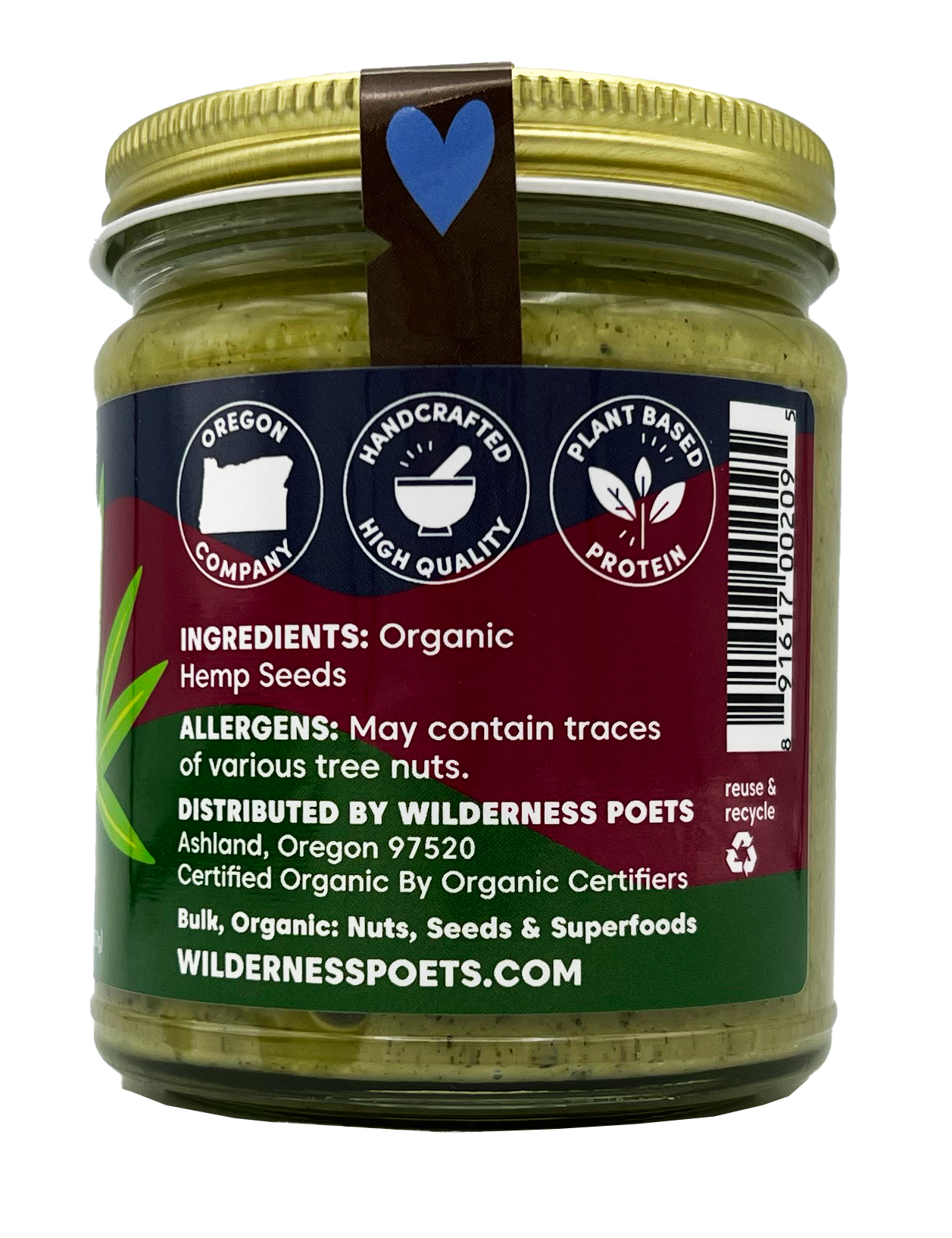 Wilderness Poets - Wholesale Nut Butter - Organic Hemp Seed Butter8