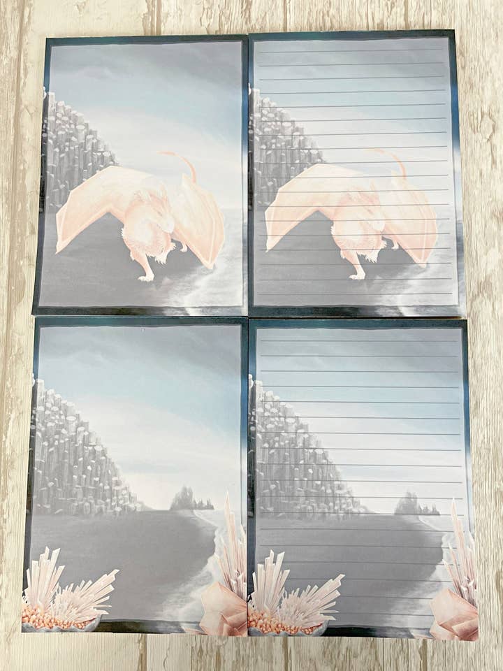 Scolecite Mineral Dragon - Notepads for wholesale by Two Twisted Dragons