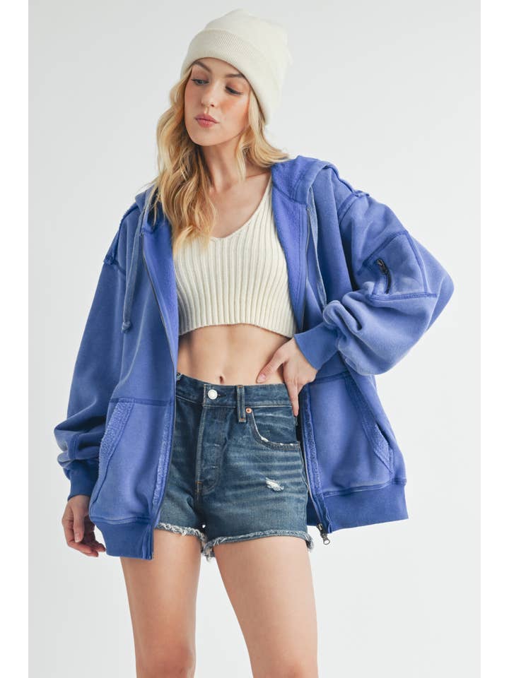 AEMI + CO - Wholesale Jacket - Women's - 5131EK Fiori Hoodie Jacket 2