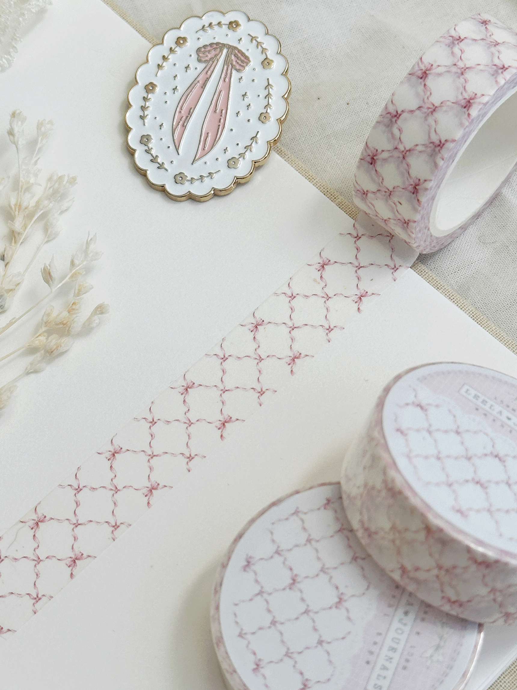 leelajournals – Großhandel Washi-Tape – Washi-Tape mit Schleifenmotiv und Spalier2